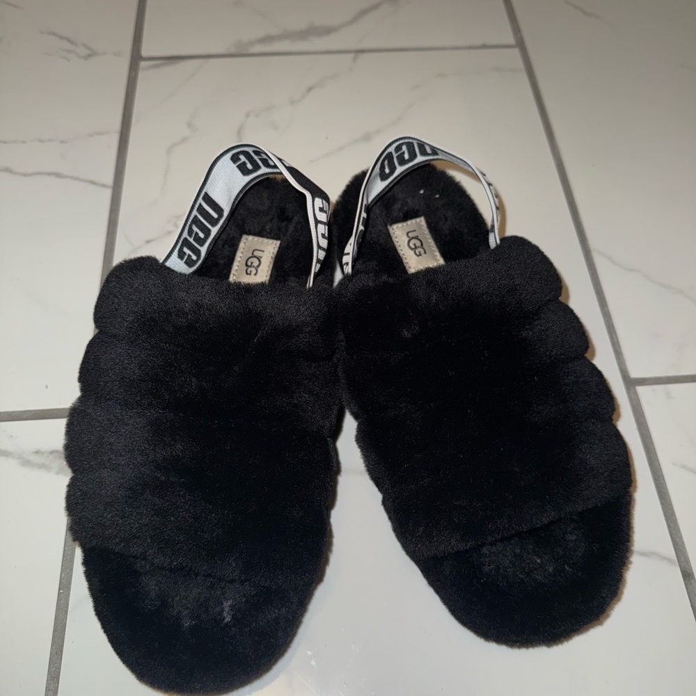 Ugg Fluff Yeah Black Slides - image 3